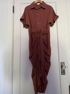 Bohme summer dress in desert red / rose
